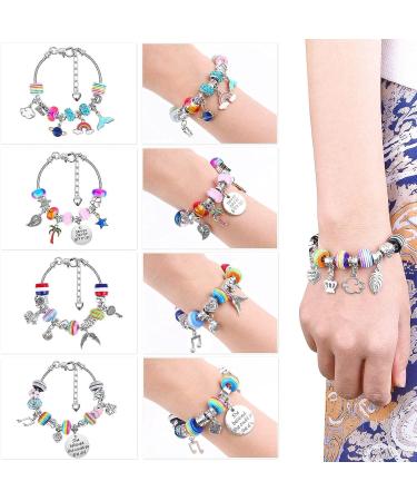 Acejoz 85 Pcs Charm Bracelet Making Kit - DIY Beads for Girls, Adults & Beginners - Buy Online on GoSupps.com