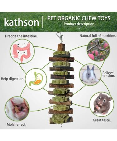 Bunny Chew Toys for Teeth Grinding - Organic Bamboo & Fruitwood Sticks for Rabbits, Guinea Pigs, Hamsters - 2 Count Pack - Includes Alfalfa Cakes - Natural and Safe - Buy Online on GoSupps.com
