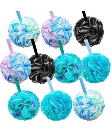 10 Pcs Shower Loofahs,Bath Shower Loofah Sponge,Exfoliating Shower Pouf Balls for Women,Men,Body Wash Bathroom,Exfoliate with Beauty Bathing Accessories - Buy Online on GoSupps.com