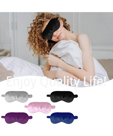 Buy Silk Sleep Mask - Soft Eye Mask for Women & Men | Black Blindfold for Relaxing Sleep - Buy Online on GoSupps.com