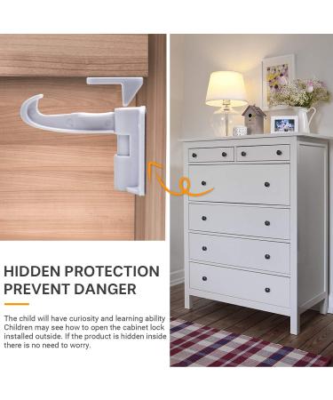 Jmbabe Child Safety Locks - No Drilling, Strong Adhesive, Easy Install - 10 Count Cabinet Locks for Drawers and Kitchen Cabinets - Buy Online on GoSupps.com