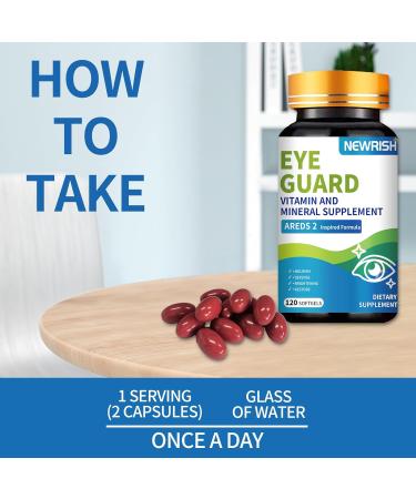 Newrish AREDS 2 Formula 120 Softgels - High Potency Lutein & Zeaxanthin Non-GMO Gluten-Free Multivitamin Mineral Supplement - Buy Online on GoSupps.com