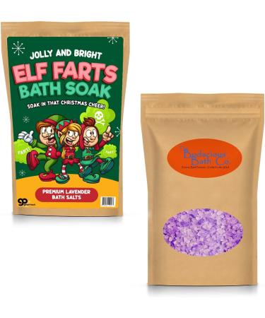 Elf Farts Bath Salts Soak - Funny Christmas Gift for Kids & Teens - Lavender Stocking Stuffer - Buy Online on GoSupps.com