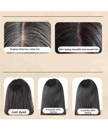 LiuQing Ltd Nourishing herbal hair color nourishing herbal hair dye single agent floral color longlasting and natural hair color shampoo for gray coverage for women and men dark brown - Buy Online on GoSupps.com