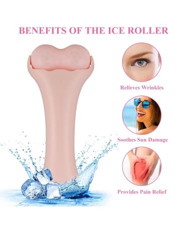 Facials Ice Roller | Pink Face/Body/Neck Massager for Daily Skin Care - International Shipping Available - Buy Online on GoSupps.com