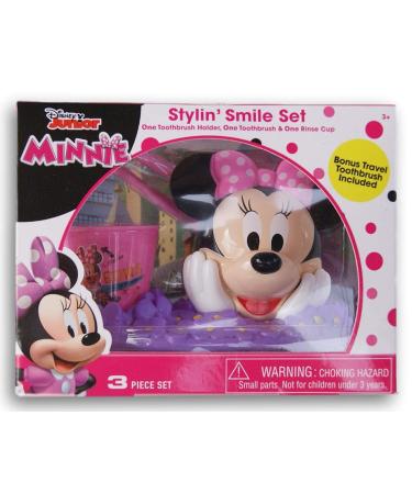 Minnie Mouse Stylin' Smile Set - Toothbrush Holder, Toothbrush & Rinse Cup