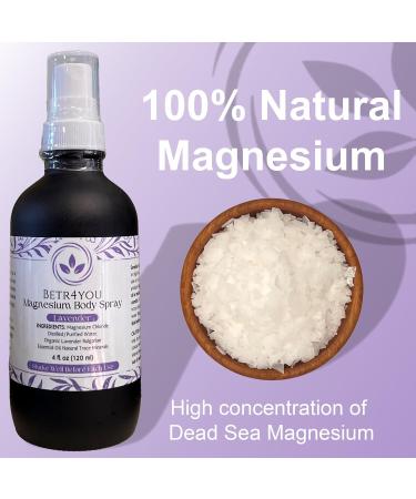 BETR4YOU Official | Topical Magnesium Body Spray | 4 Fl. Oz. | Viral TikTok Product (4 Fl Oz Lavender) Lavender 2 Fl Oz (Pack of 1) - Buy Online on GoSupps.com