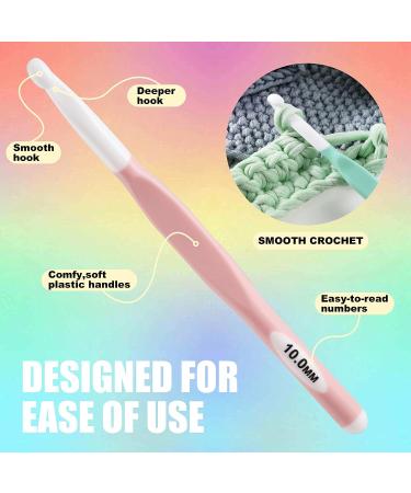 4PCS Ergonomic Crochet Hooks Set for Arthritic Hands | Comfortable Colourful Needles 8-15mm White - Buy Online on GoSupps.com