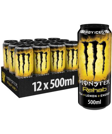 Buy Monster Energy Rehab Lemon & Mango Loco Bundle - Caffeinated Iced Tea & Tropical Fruit Energy Drink (12 x 500 ml) - International Shipping Available - Buy Online on GoSupps.com