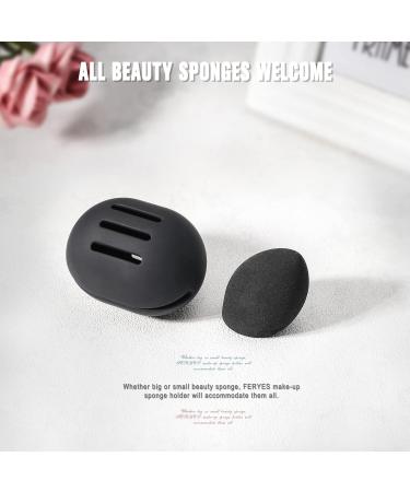 FERYES Silicone Makeup Sponge Holder - 2 PCS Travel Beauty Blender Case in Khaki & Black - Ideal for International Shipping - Buy Online on GoSupps.com