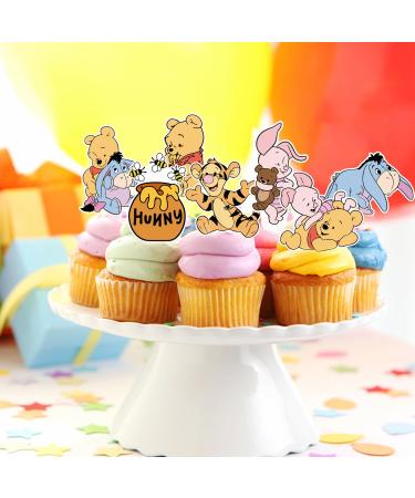48CS Winnie Cupcake Toppers For Birthday Party Cupcake Decorations Baby Shower Decorations - Buy Online on GoSupps.com