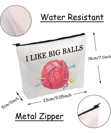 JXGZSO Crochet Supplies & Knitting Project Bag - Big Balls Make Up Bag, Funny Knitting Gift - Buy Online on GoSupps.com