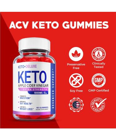 Keto ACV Deluxe Gummies - Vegan Formula for Weight Management - 60 Gummies - Buy Online on GoSupps.com