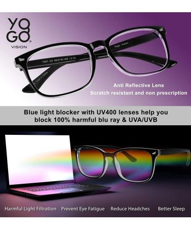 Blue Light Blocking Reading Glasses 5 Pack for Women Men - UV Ray/Glare Protection - Anti Eyestrain Computer Readers - Fashion Eyeglasses (Black/Clear  Grey Tortoise  Crystal  Havana Brown) - 3.0x - Buy Online on GoSupps.com