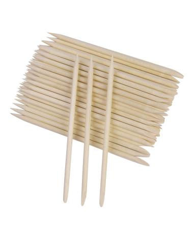 100 Pcs 4.3in Wooden Orange Sticks Nail Cuticle Stick for Pusher Remover Manicure Art Pedicure