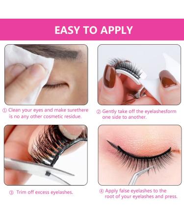 Reusable Self Adhesive Eyelashes - No Glue False Eyelashes for Natural Look (2 Pairs) - Self Sticking Eco-Friendly Beauty - Buy Online on GoSupps.com