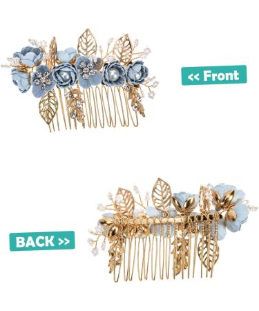 Angoily Bridal Comb Decorative Hair Clips Bride Bridesmaids Crystal Headpiece Bridesmaid Hair Accessories Women Hair Side Combs Floral Hair Clip Pearl South Korea Women's Fabric - Buy Online on GoSupps.com