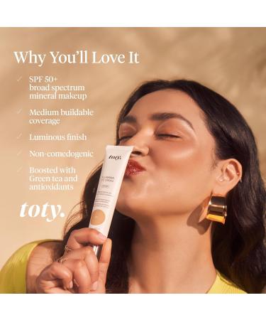 Ilumina CC Cream SPF 50+ by Sofia Vergara - Mineral Color Correcting Foundation & Sunscreen - Non Comedogenic - Medium Coverage 3N Medium Beige - 1.4 fl oz - Buy Online on GoSupps.com