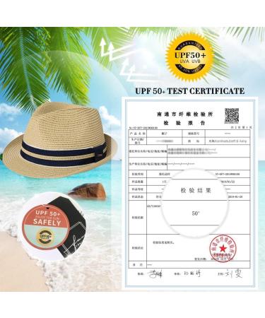 Comhats Oversize XL XXL Beige Straw Sun Hat for Men - Packable Fedora Panama Trilby Dress Derby - Summer Style (92551) - Buy Online on GoSupps.com