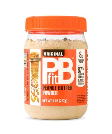 PBfit All-Natural Peanut Butter Powder, Powdered Peanut Spread From Real Roasted Pressed Peanuts, 8g of Protein, 8 Ounce
