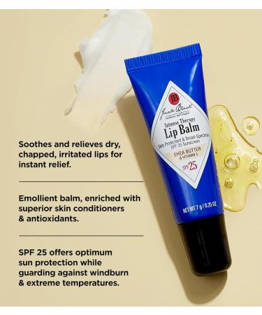 Jack Black Intense Therapy Lip Balm 0.25-Oz. SPF 25 Sun Protection Lip Moisturizer Hydrating Lip Balm with SPF Lip Sunscreen Shea Butter & Vitamin E 0.25 Ounce (Pack of 1) - Buy Online on GoSupps.com