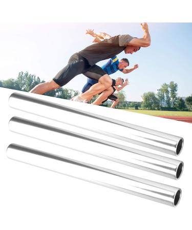 Keenso 3 Pcs Aluminum Alloy Relay Race Baton - Silver | Track & Field Sports Game Props - Buy Online on GoSupps.com