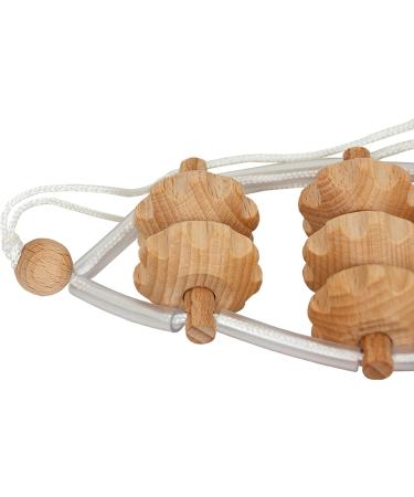 Gravidus Back Massage Belt with Rollers | 47 cm Rolling Surface & Wooden Handles - Ultimate Back Massager for Pain Relief - Buy Online on GoSupps.com