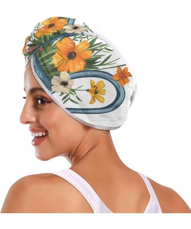 Watering Can Hair Towel Set - Super Absorbent Quick Dry Hair Turbans for Women & Girls | 2 Pack - Buy Online on GoSupps.com