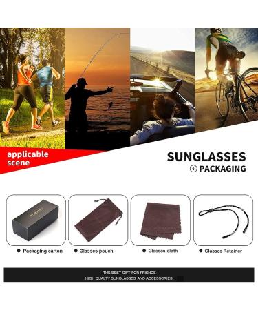 Men's Sports Polarized Sunglasses - Red+Black (2 Pack), 100% UV Protection - Ideal for Cycling, Driving, Fishing - Buy Online on GoSupps.com