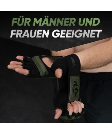 Madgon MMA Gloves - Professional Quality Boxing & Training Gloves for Grappling | Olive/Black - Buy Online on GoSupps.com