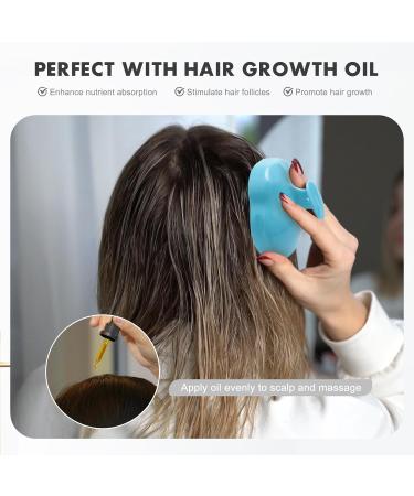 FREATECCH CHAUT Massage Brush - Wet & Dry Silicone Shampoo Hair Brush for Scalp Peeling Head Massage Dandruff Control & Hair Growth | Light Blue - Buy Online on GoSupps.com