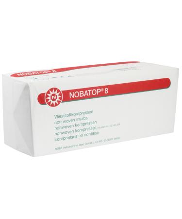 NOBATOP 8 non-sterile nonwoven compresses 4-ply size: 7.5 cm x 7.5 cm (100 pieces)