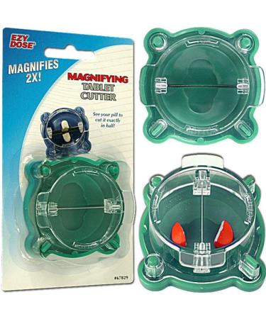 Ezy Dose Magnifying Pill Cutter - Green