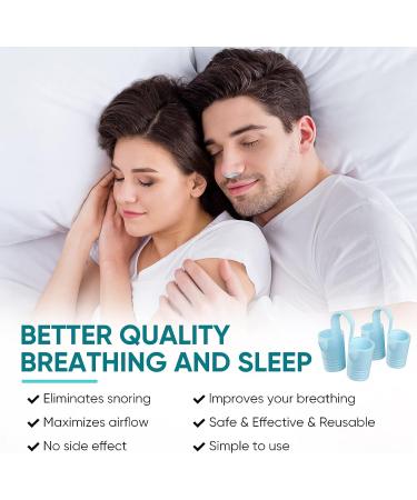 8Pcs Reusable Nose Vents Nasal Dilators - Anti Snoring Device for Better Breathing & Sleep | Soft Silicone Snoring Solution - 4 Size Options - Buy Online on GoSupps.com