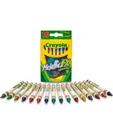 Crayola 16CT Metallic FX Crayons - Vibrant Metallic Colors for Creative Art Projects - Buy Online on GoSupps.com