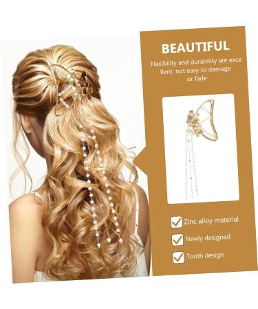 POPETPOP hairpin Metal Hair Claw Clips metal hair clips for women Big Jaw Clips for Hair Long Hair Clips hair jaw clip claw clips for hair Fashionable Hair Clamp Zinc alloy large girl pearl - Buy Online on GoSupps.com
