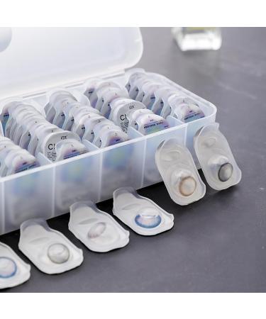 Muqing Contact Lens Storage Container - Large Capacity Disposable Box for All Brands | 2 Pieces White & Opulent Garden - Buy Online on GoSupps.com