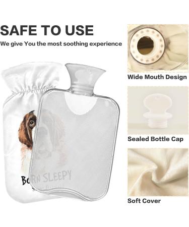St. Bernard Hot Water Bottle with Cover - 1L BPA Free Small Hot Water Bag for Pain Relief & Cramps | International Shipping - Buy Online on GoSupps.com
