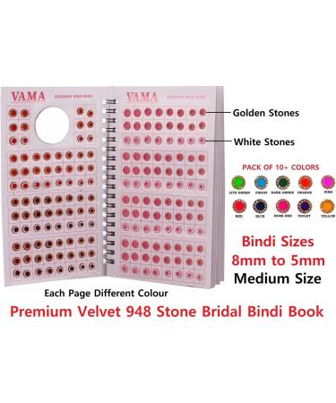 VAMA Multicolour Forehead Stickers & Crystal Rhinestone Bindis - 948 Indian Bindi Book for Women & Girls | Shop Worldwide - Buy Online on GoSupps.com