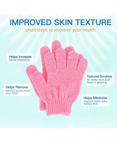 4 Pairs Exfoliating Gloves Body Scrub Wash Mitts for Bath Shower Luxury Spa Exfoliation Accessories for Men Women Multi - Buy Online on GoSupps.com