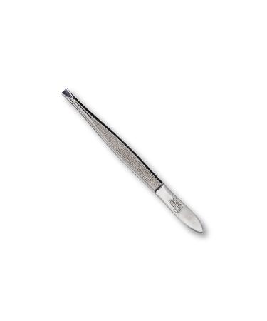 CREDO tweezers 3" curved eyebrow tweezers matt chrome-plated