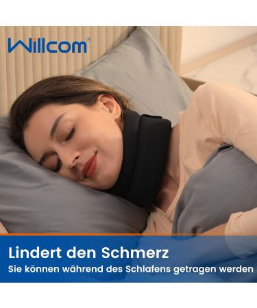 Willcom Neck Support for Pain Relief - Soft Neck Pillow for Sleep Vertebrae Alignment & Spine Pressure Relief - Comfort in Black - Buy Online on GoSupps.com