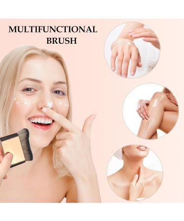 2 Pcs Self Tan Brush Body Makeup Brush Kabuki Brush for Self Tanner Body Shimmer Brush Foundation Applicator Leg and Body Makeup Blending Brush for Legs Arms Neck Back Body Face (Black Rose Gold) - Buy Online on GoSupps.com