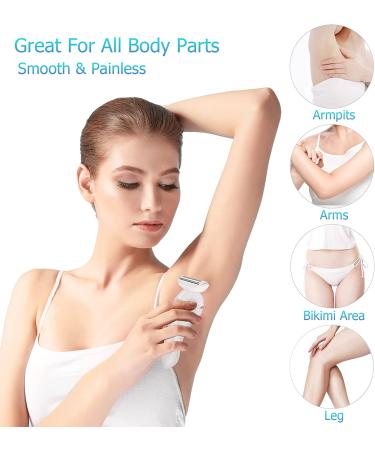 MHSY Electric Razor for Women - 3-in-1 Wet Dry Bikini Trimmer for Painless Hair Removal - USB Rechargeable Lady Shaver for Legs, Underarms, Bikini Line - Buy Online on GoSupps.com