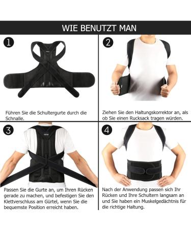 FEVAN Premium Posture Correction for Men & Women | Adjustable Breathable Back Support | Relieves Neck & Back Pain - Large - Buy Online on GoSupps.com