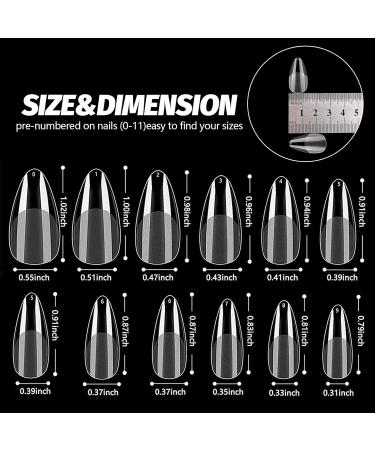 240PCS Medium Almond Gel Nail Tips Set - Pre-Buffed & Soft | Nail Extensions Kit for All Nails - Buy Online on GoSupps.com