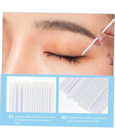 WOONEKY 200 Pcs Disposable Eyeliner Brush Liquid Lipstick Graphic Eyeliner Brush Makeup Eyeliner Brush White - Buy Online on GoSupps.com