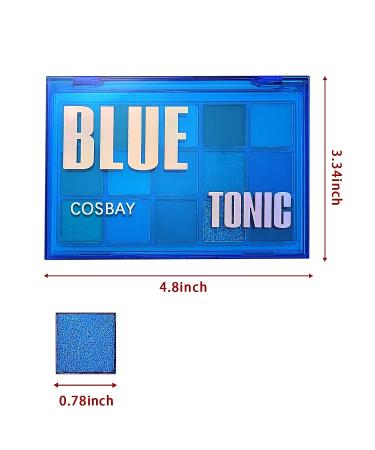 Blue Tonic 15-Color Matte Glitter Eyeshadow Palette | Highly Pigmented, Long-Lasting Makeup for Daily Party Looks - Buy Online on GoSupps.com