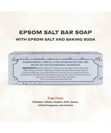 Grandpa Soap Epsom Salt Bar Soap - Deep Cleansing Vegan Soap for Face & Body 4.25 Oz (4 Pack) - Removes Dirt Grease & Grime - Buy Online on GoSupps.com