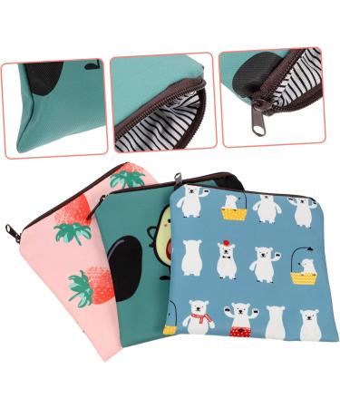 Kalafina 3-St Storage Bag for Women's Bandages & Periods - Small Pay Pad Holder for Girls | Durable Polyester Pocket - Buy Online on GoSupps.com